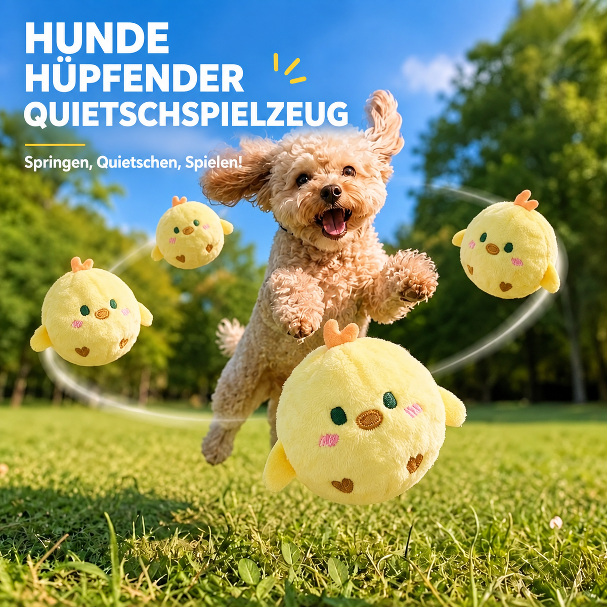 Hüpfender Küken-Ball mit Quietscher