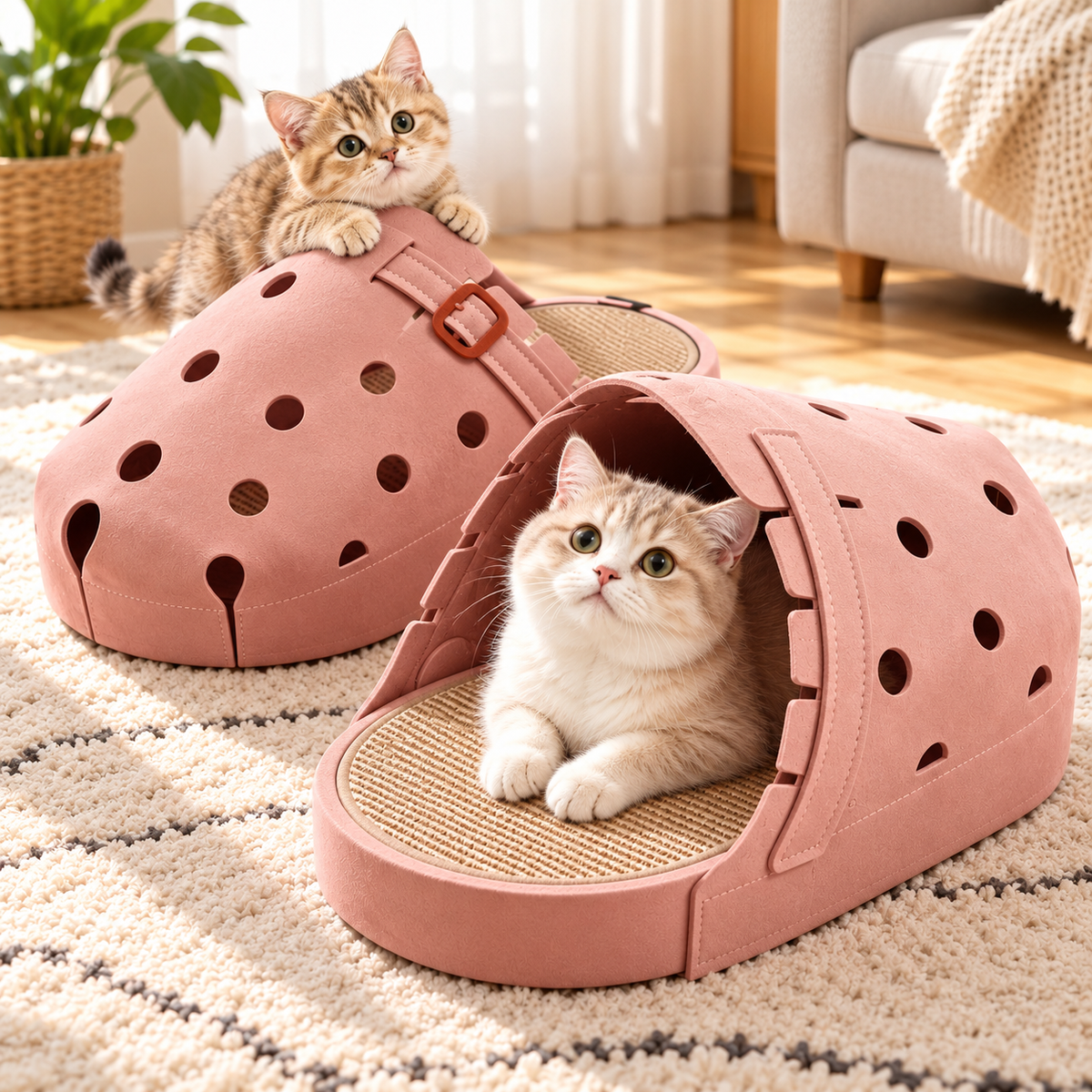 Kratzbrett & Liege im Schuh-Look 👟🐱