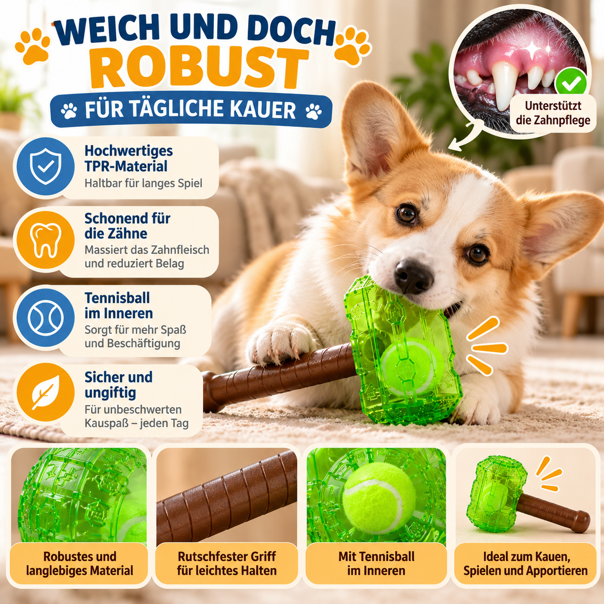 HammerApport – Quietschender Tennisball-Hammer 🔨🎾