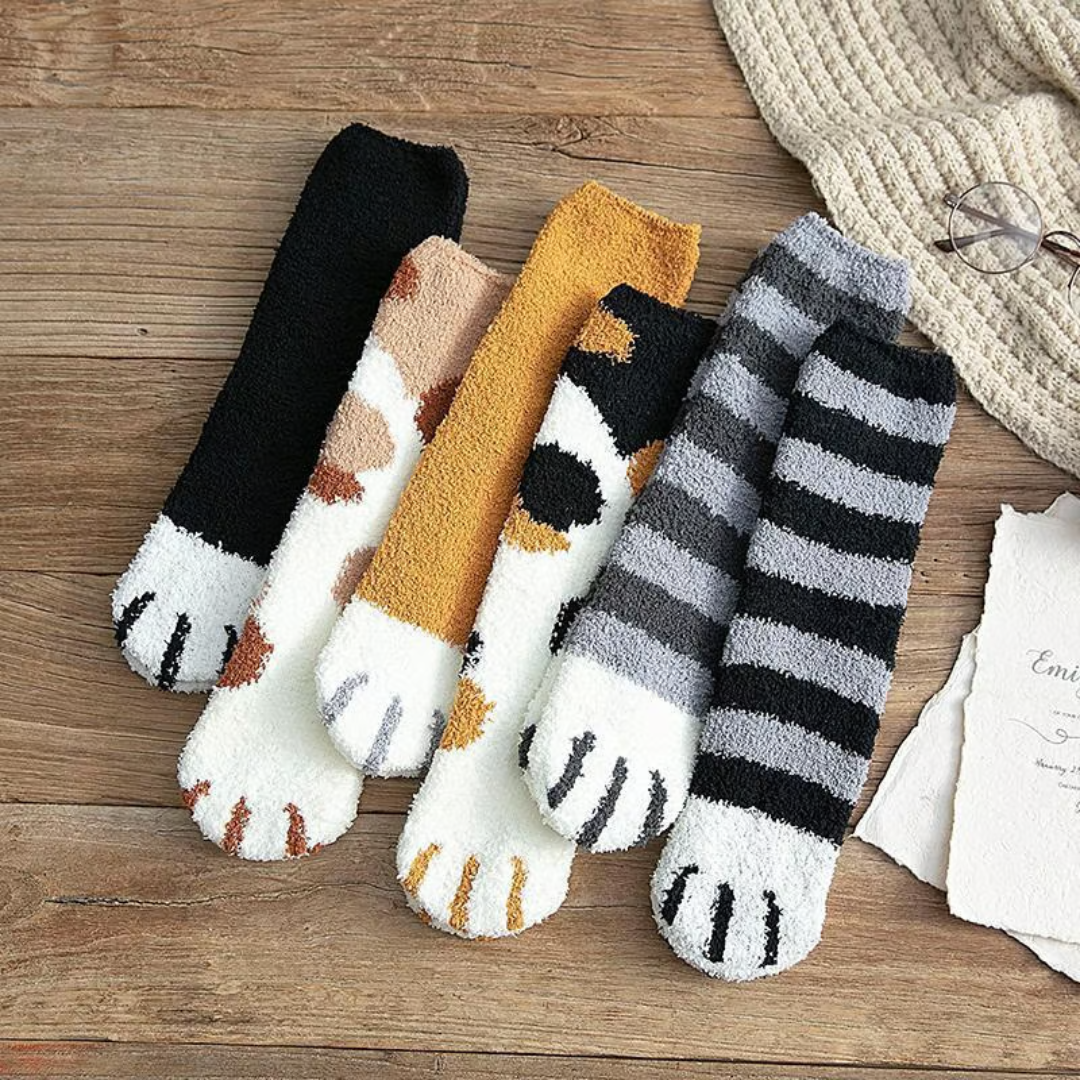 Katzenpfoten Kuschelsocken