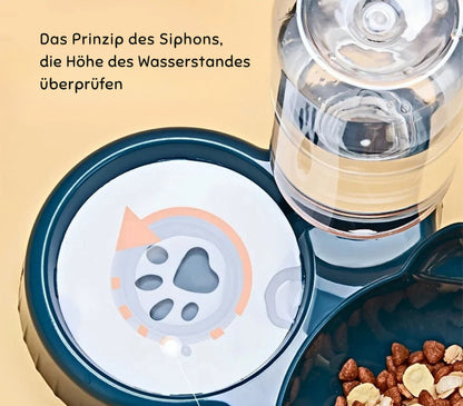 3-in-1 Katzennapf mit Wasserspender