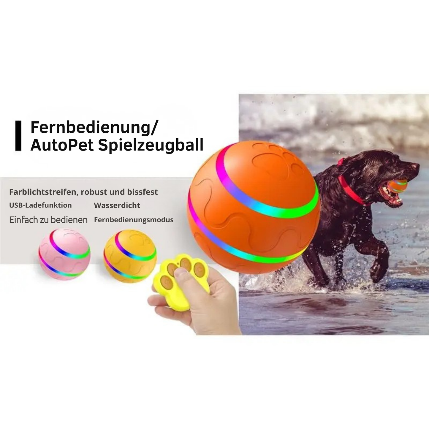 Intelligenter interaktiver Rollball für Hunde & Katzen