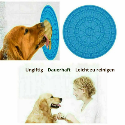 StickyPaw Leckmatte für Hunde & Katzen – Saugnapf Slow Feeder