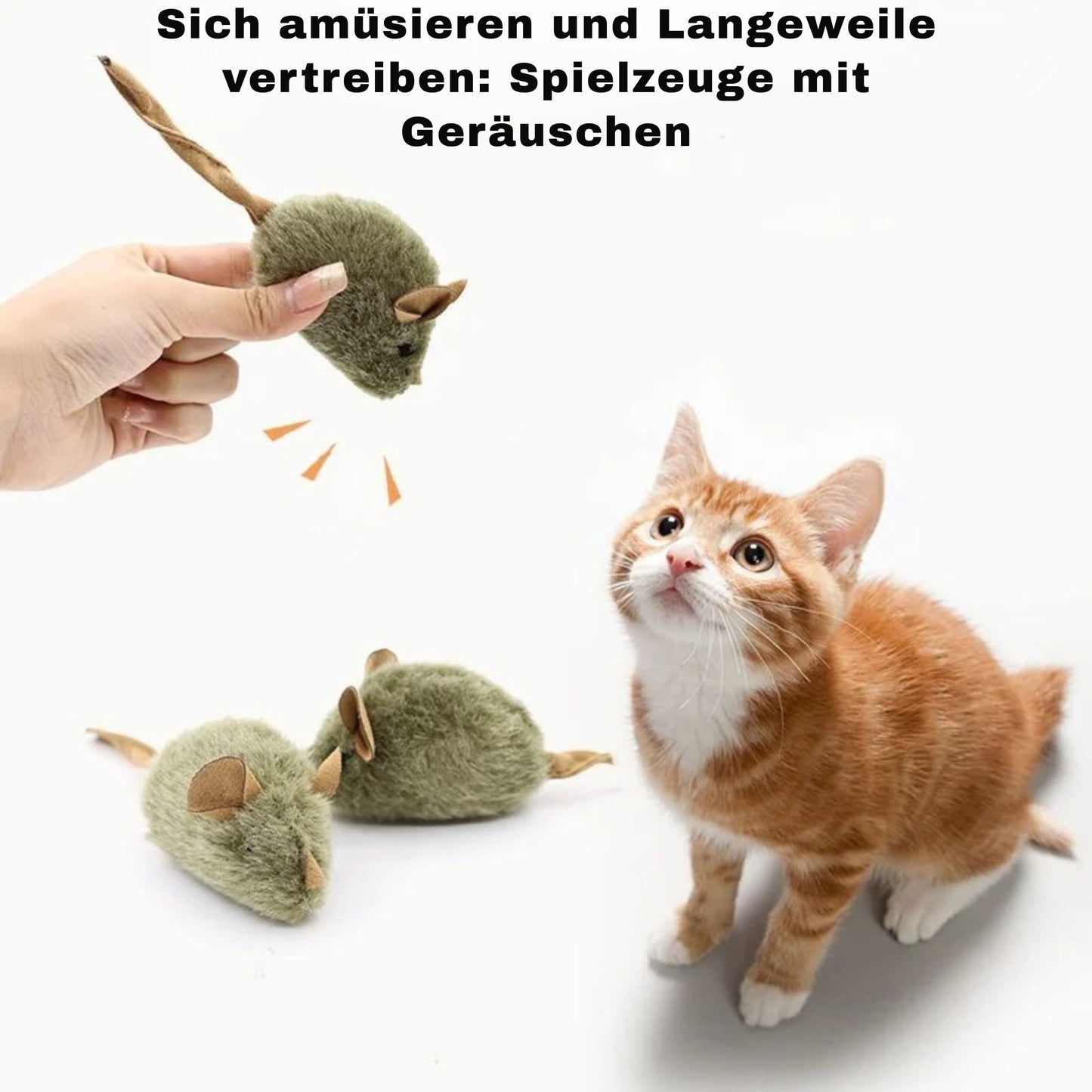 QuietschMaus Plüsch Katzenspielzeug