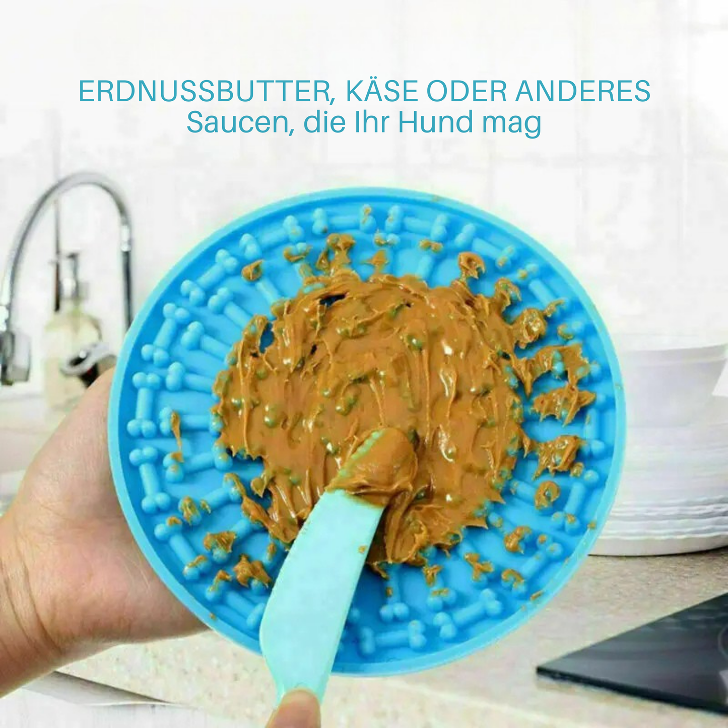 StickyPaw Leckmatte für Hunde & Katzen – Saugnapf Slow Feeder