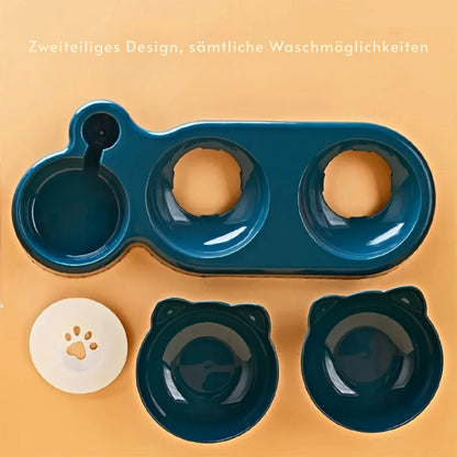 3-in-1 Katzennapf mit Wasserspender
