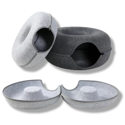 Donut Katzenbett aus Filz