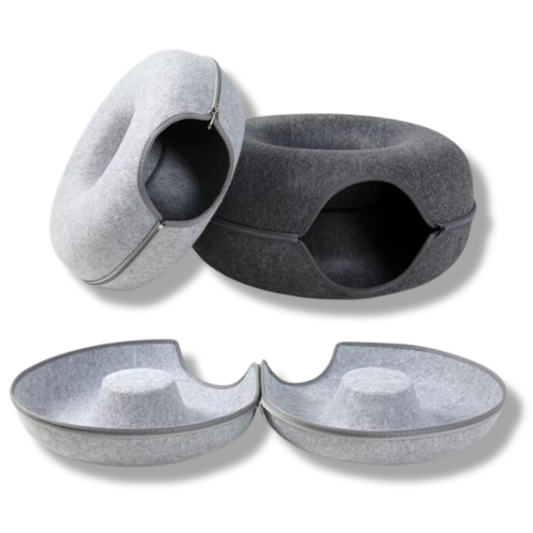 Donut Katzenbett aus Filz