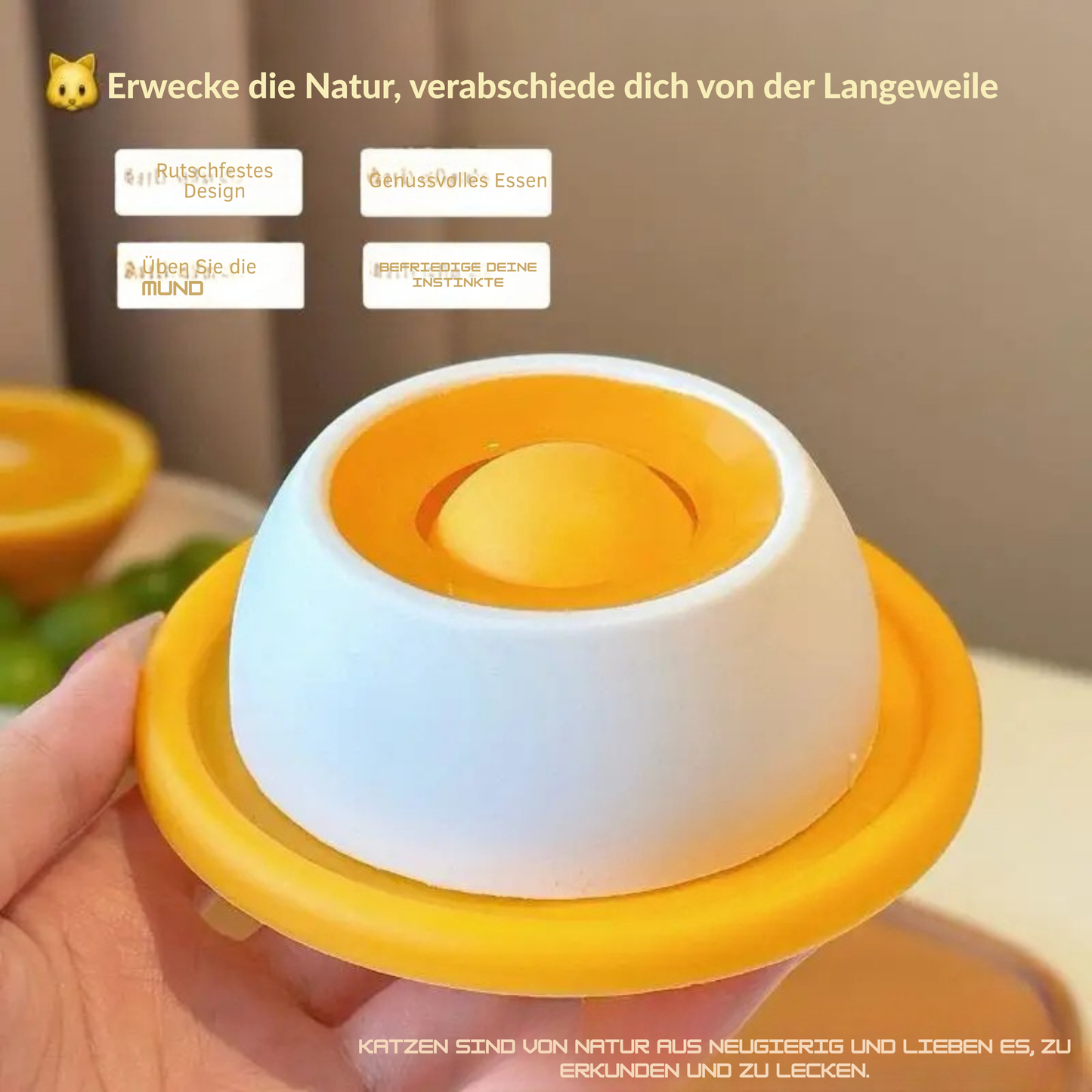 Langsamfressender Futternapf für Katzen
