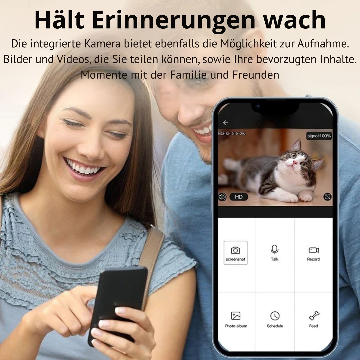 ROJECO Smart WiFi Automatischer Haustier-Futterspender 3L | App-gesteuerter Futterautomat für Katzen & Hunde