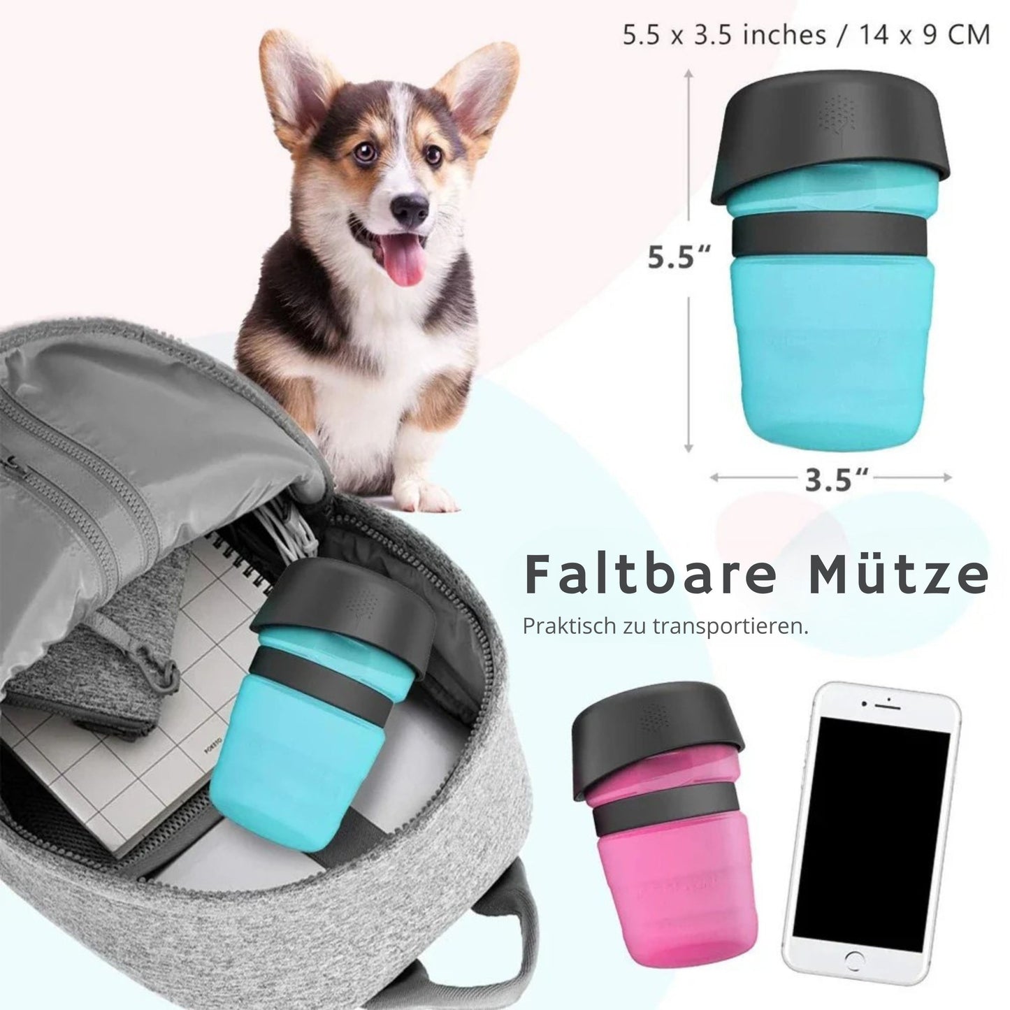 Faltbare Hunde Trinkflasche