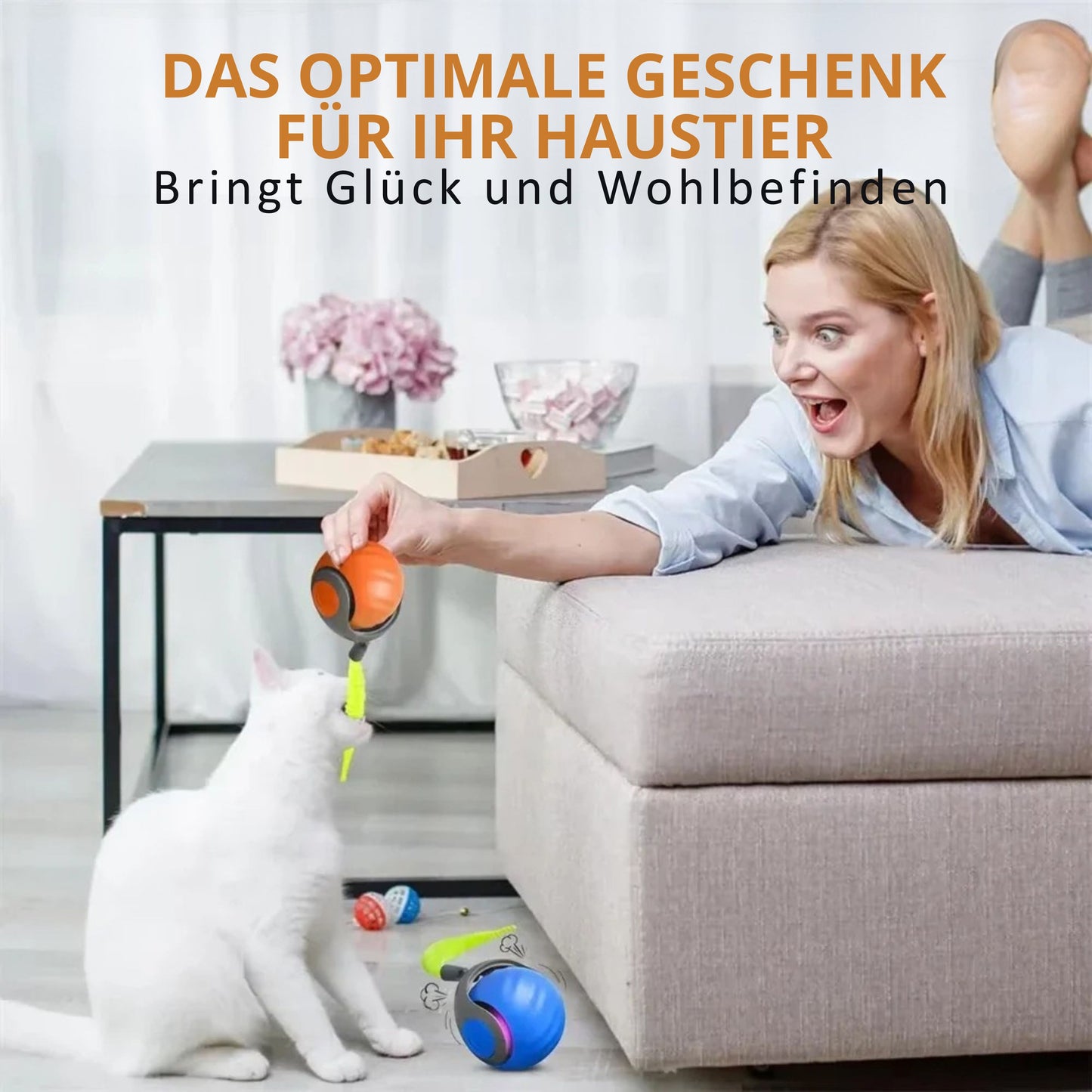 JagdPfote Intelligenter Rollender Katzenball