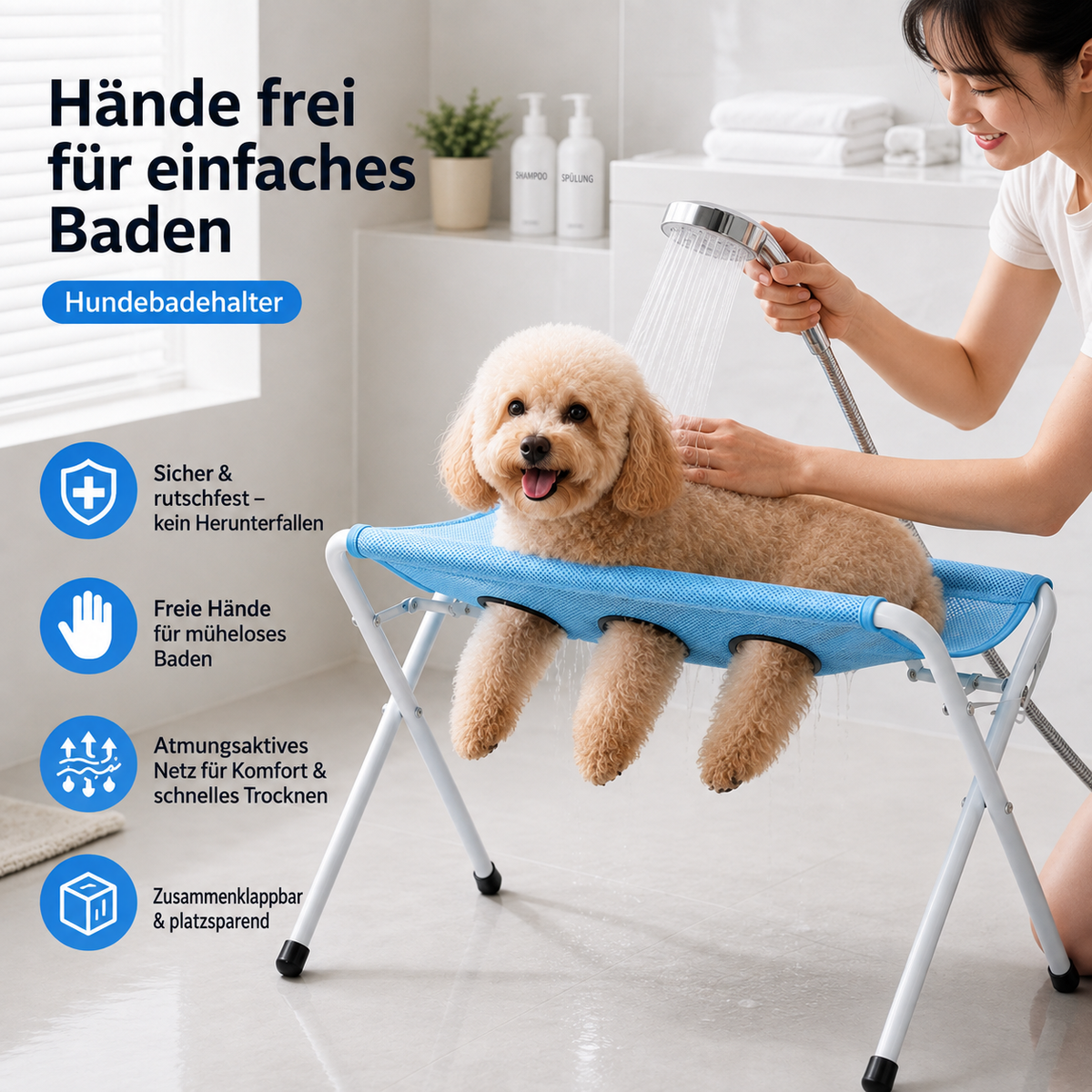 Zusammenklappbare Pflegehängematte für Hunde & Katzen