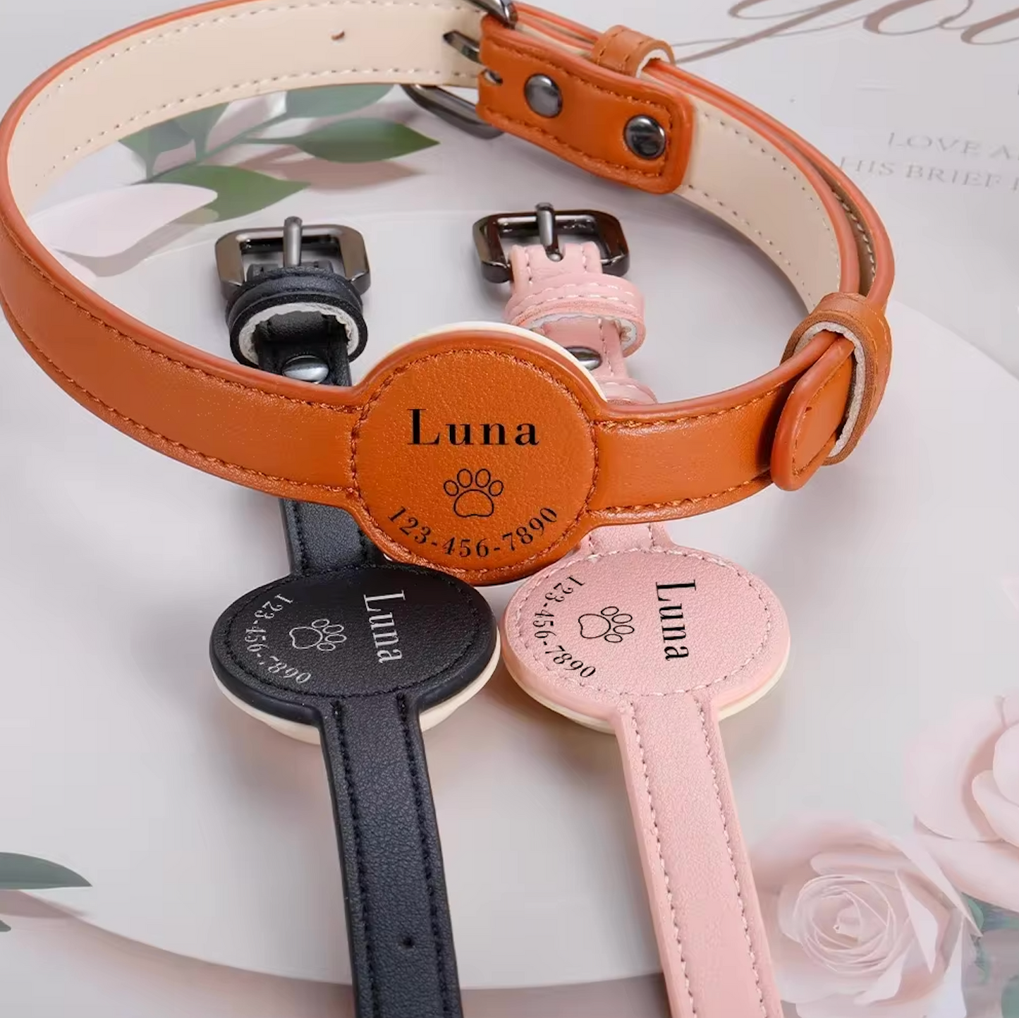 Personalisiertes AirTag Halsband für Haustiere