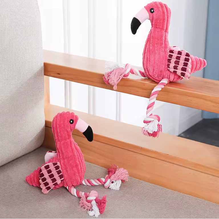 Robustes Flamingo Hundespielzeug