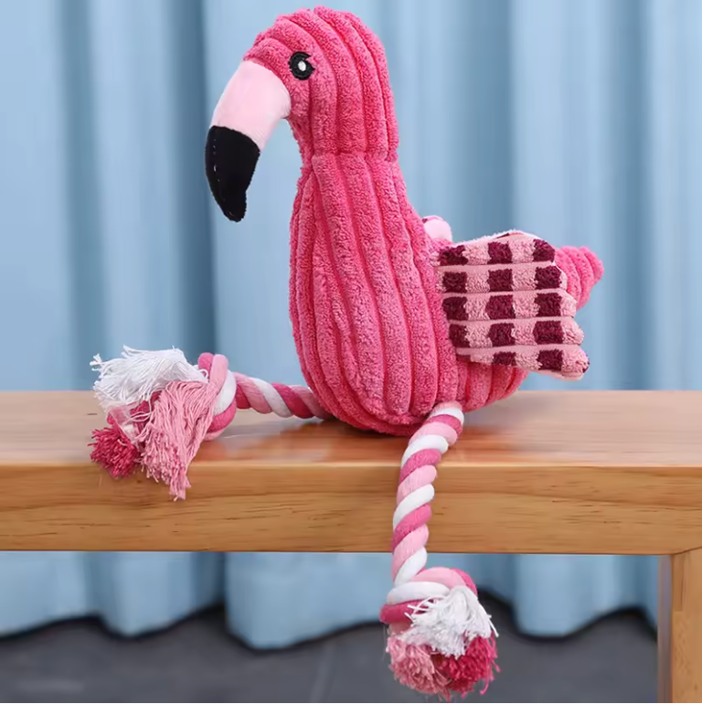 Robustes Flamingo Hundespielzeug