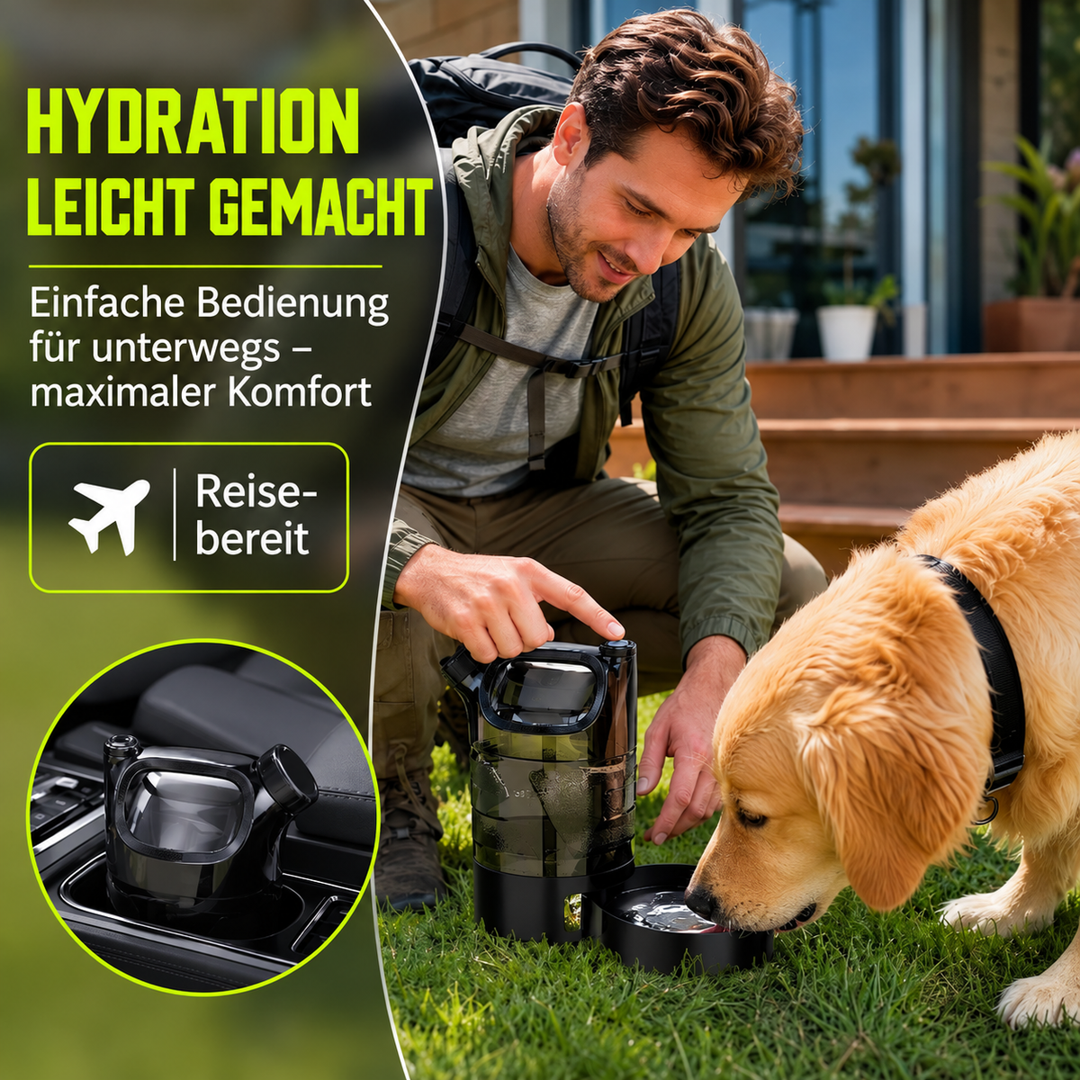 Tragbarer Wasserspender für Hunde, 2,6 l 🐶💧