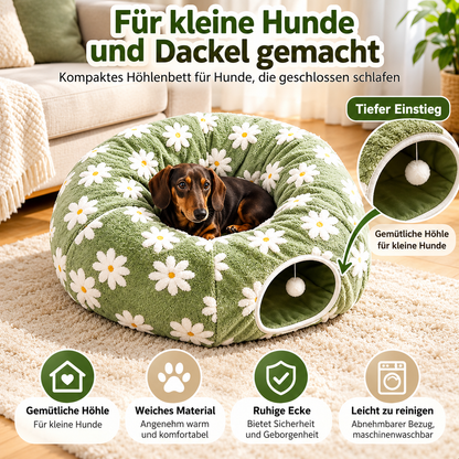 3-in-1 Kuscheltunnel-Bett für Haustiere