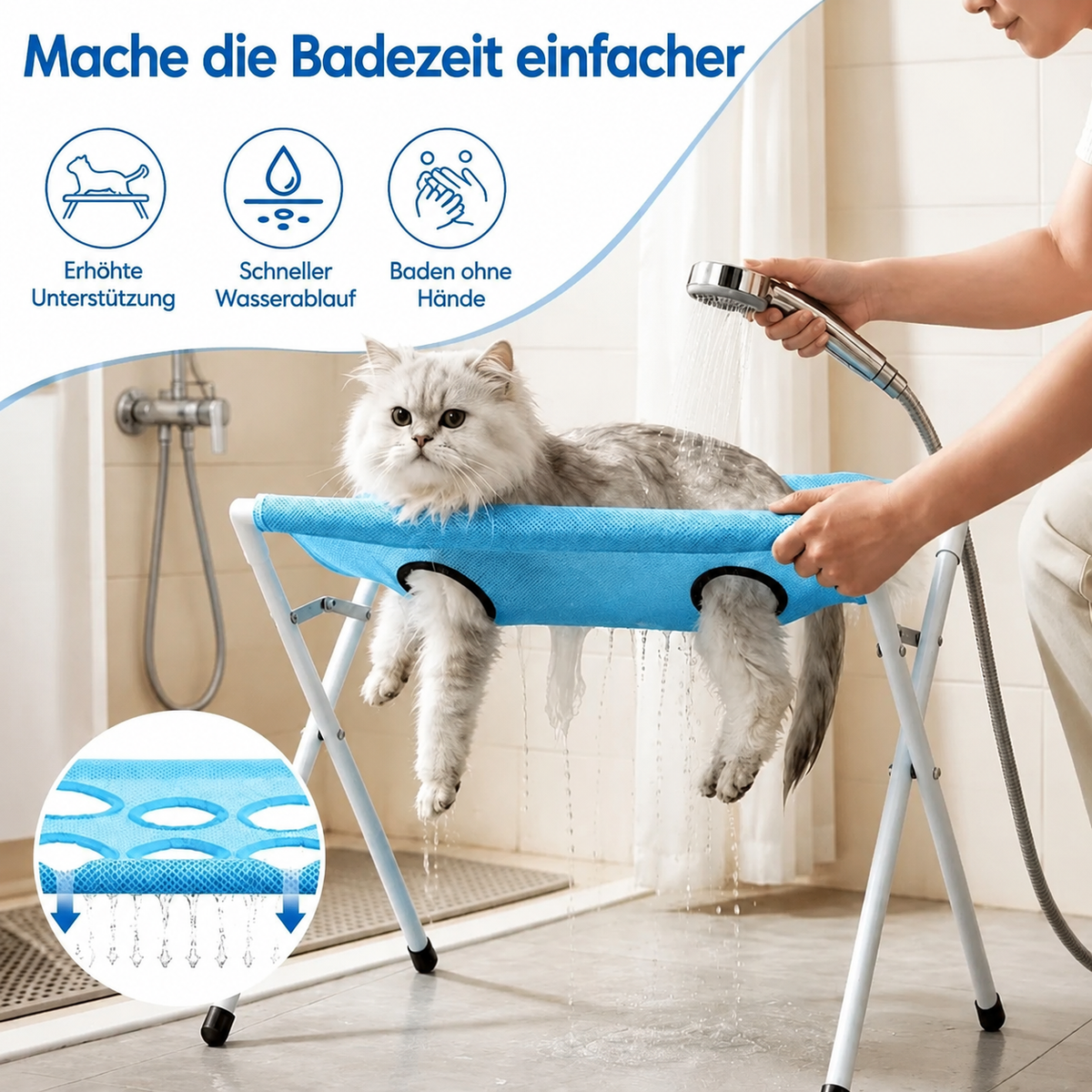 Zusammenklappbare Pflegehängematte für Hunde & Katzen