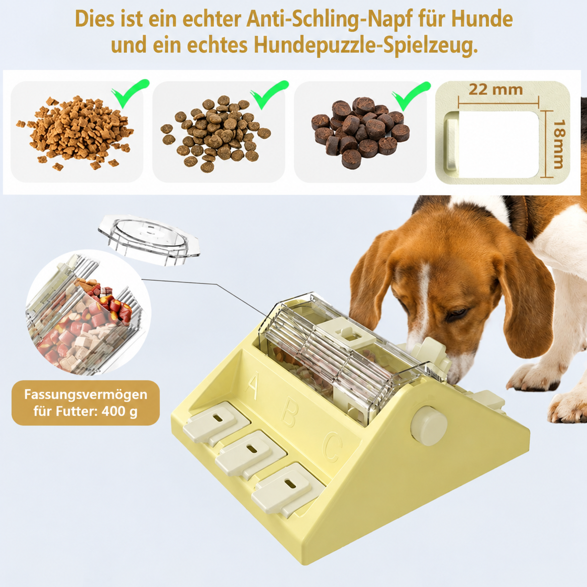 Hunde-Puzzle – Anti-Schling-Napf & Versteckspiel