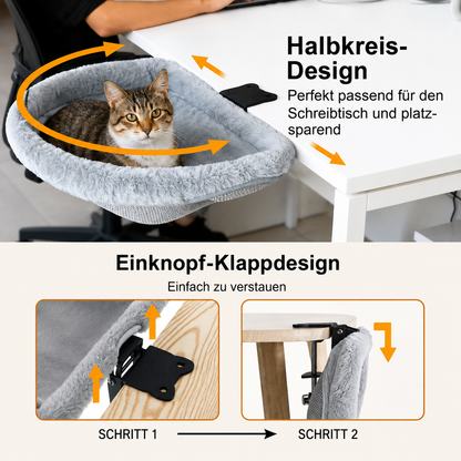 Zusammenklappbares Katzenbett & Hängematte für den Schreibtisch