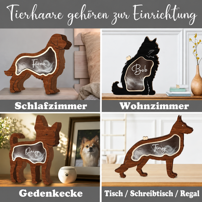 Erinnerungsbox aus Holz für Tierhaar & Andenken