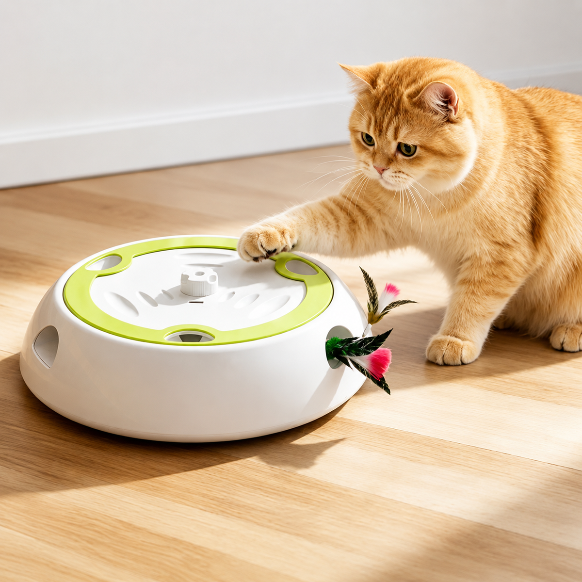 Interaktives Katzen-Federspielzeug