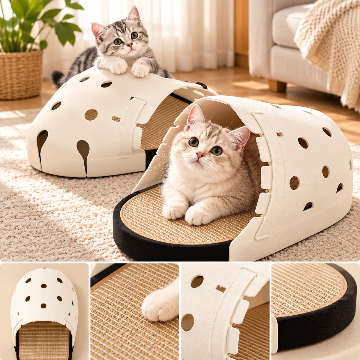 Kratzbrett & Liege im Schuh-Look 👟🐱