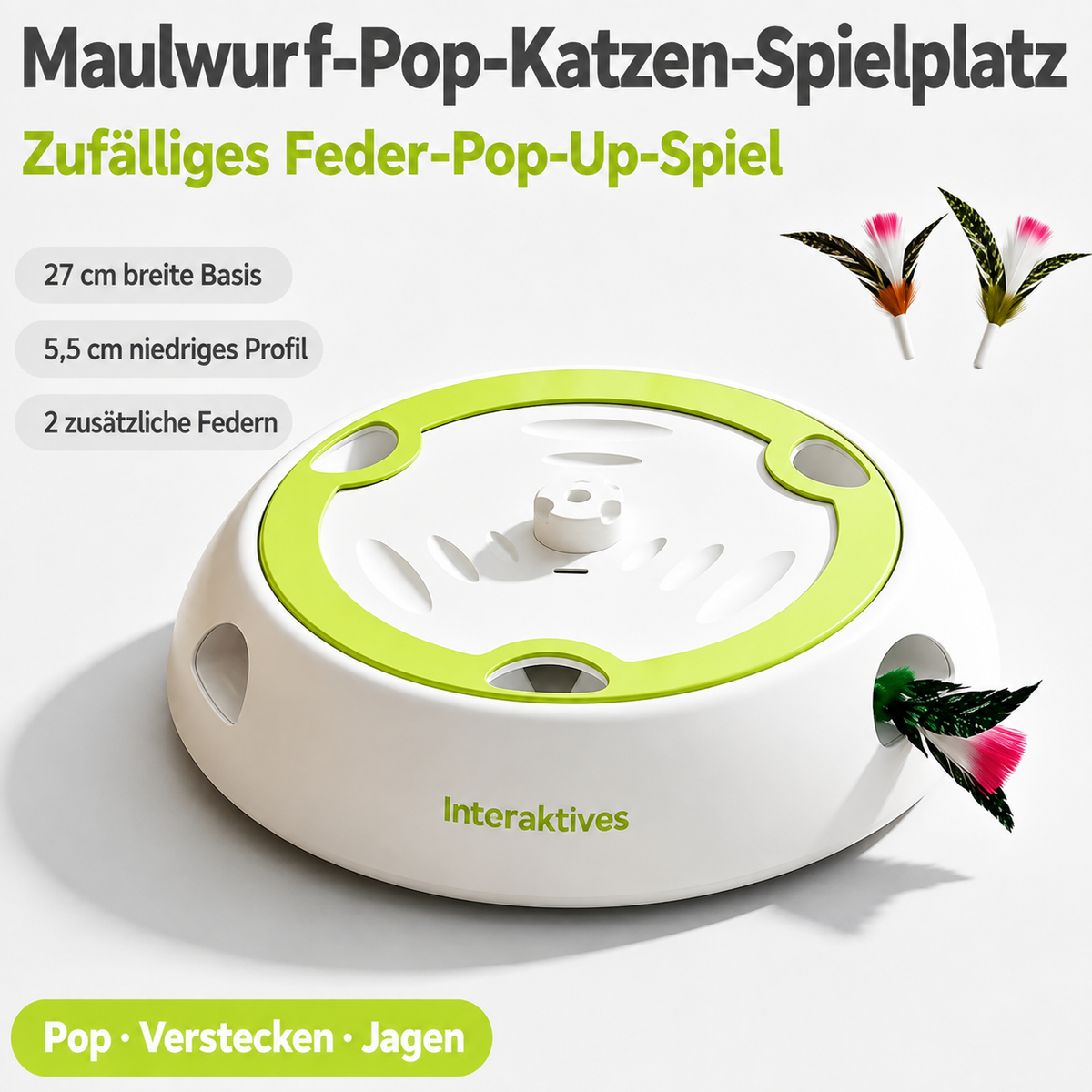 Interaktives Katzen-Federspielzeug