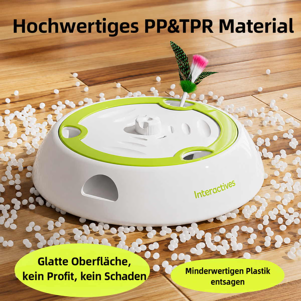 Interaktives Katzen-Federspielzeug
