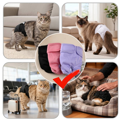 SchmiegSitz Waschbare Katzenwindeln – 3er-Pack