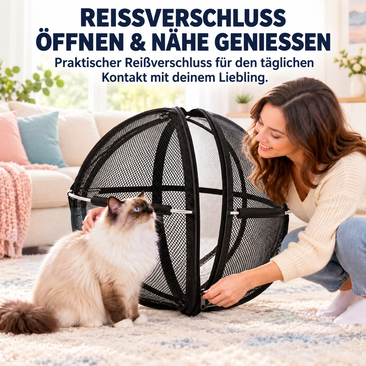 RollyBall – Aufklapp-Laufball für Katzen 🐱🌐