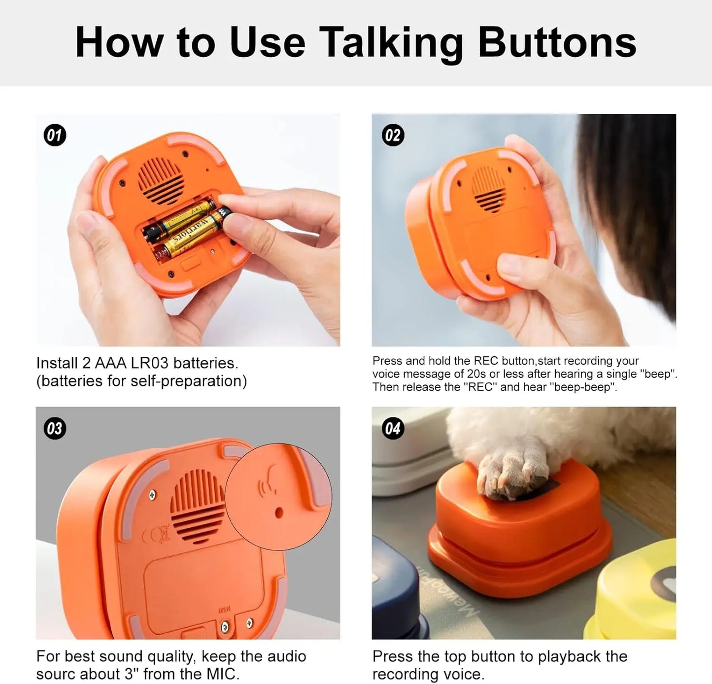 Kommunikationsbutton für Hunde