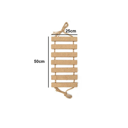 Holz-Kletterbrücke & Katzenleiter mit Sisal