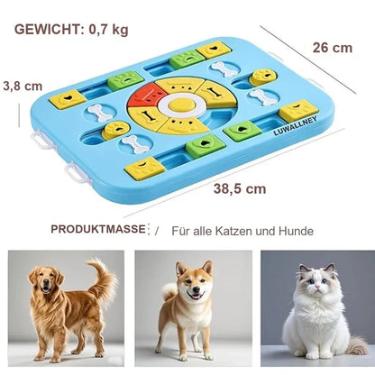 4-in-1 Puzzle für Hund & Katze – Anti-Schling-Napf