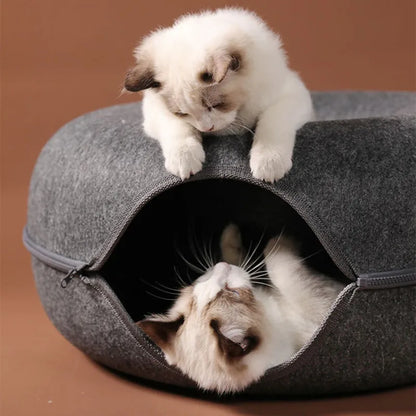Donut Katzenbett aus Filz