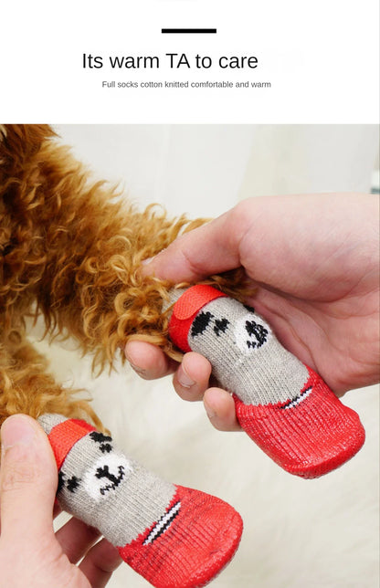 Warme Hundesocken für Pfotenschutz