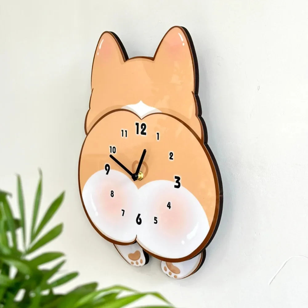 ShibaZeit – Wanduhr im Cartoon-Tierlook 🐕🕐