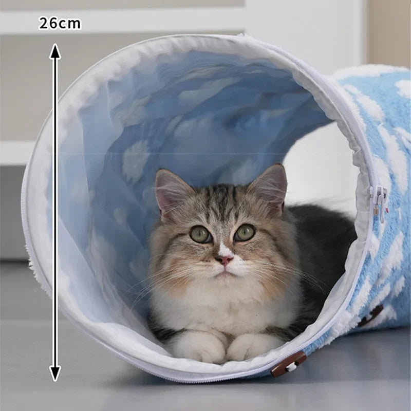 3-in-1 Kuscheltunnel-Bett für Haustiere