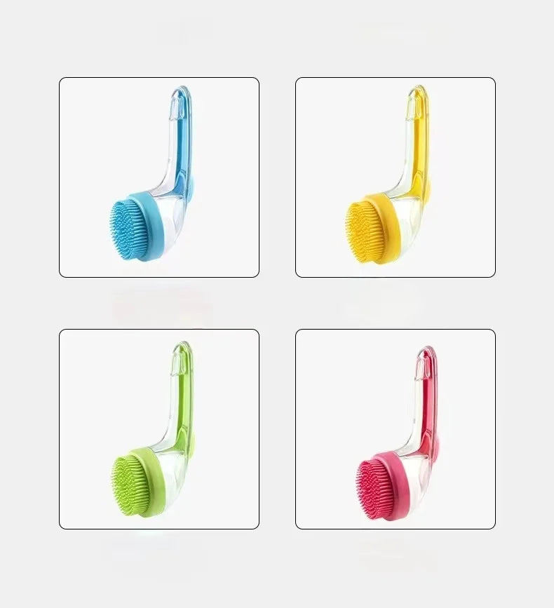 2-in-1 Haustier Badebürste mit Shampoo-Spender
