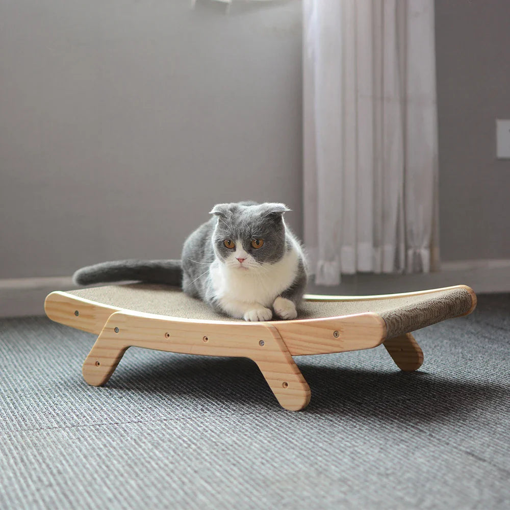 Holz Katzen Kratzmöbel mit Liegefläche