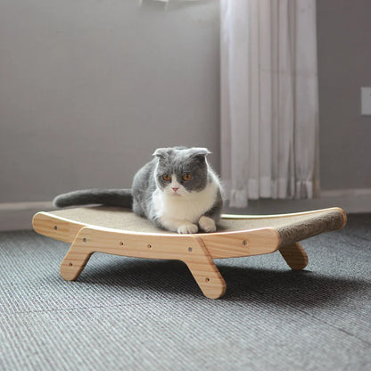 Holz Katzen Kratzmöbel mit Liegefläche