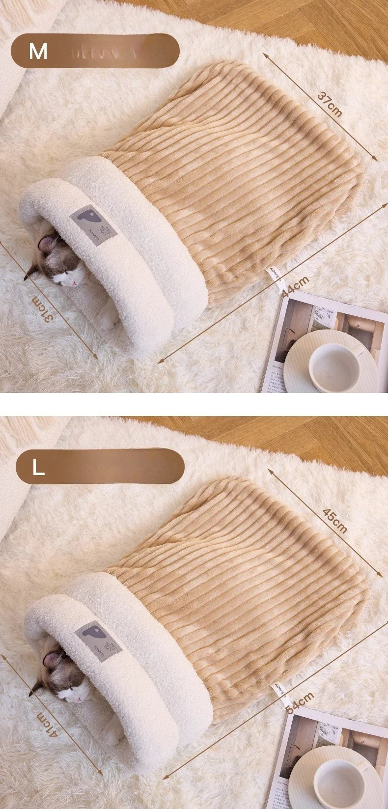 KuschelKokon Haustier-Schlafsack mit Haube