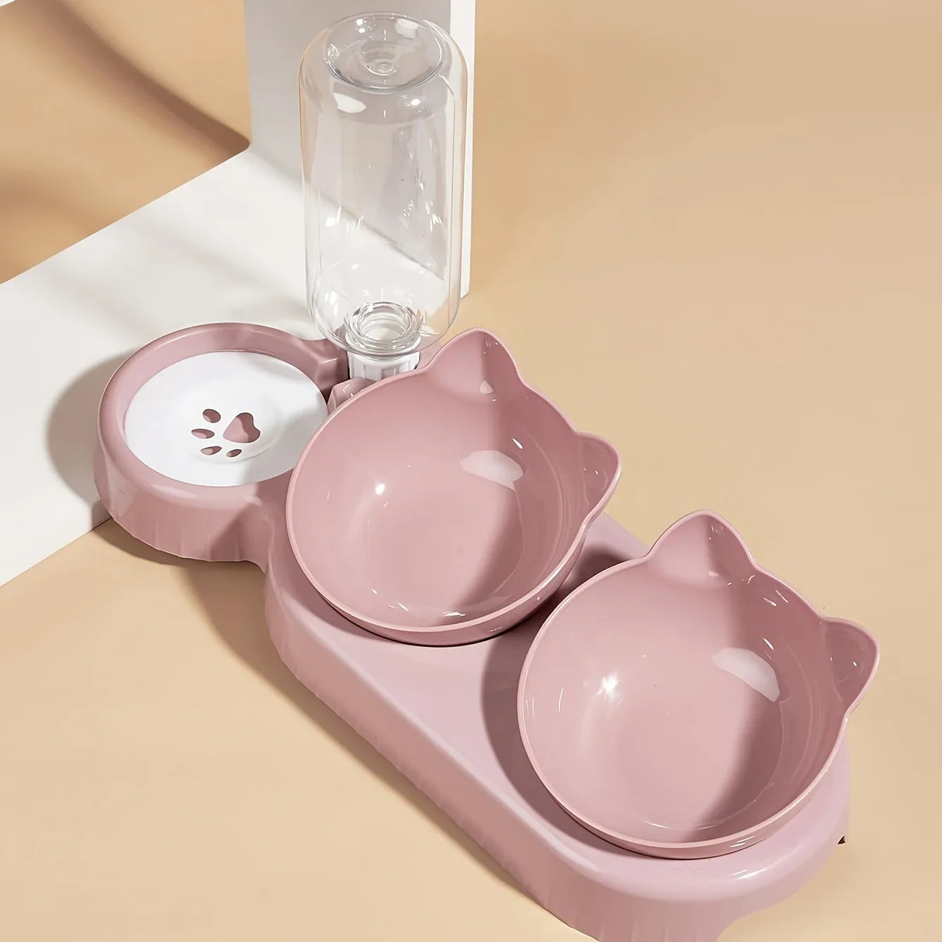 3-in-1 Katzennapf mit Wasserspender