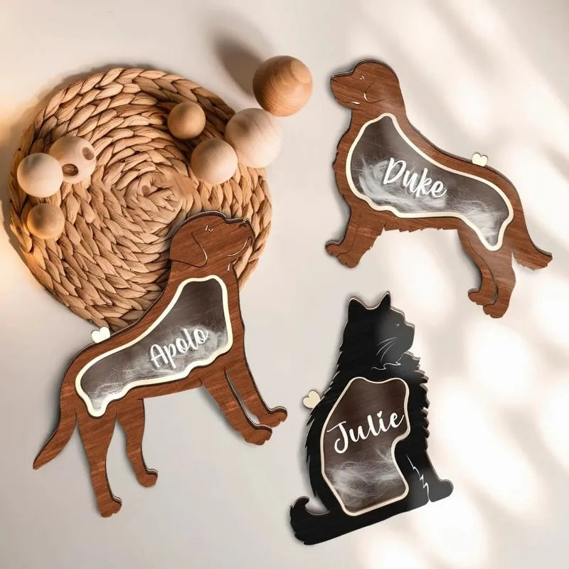 Erinnerungsbox aus Holz für Tierhaar & Andenken
