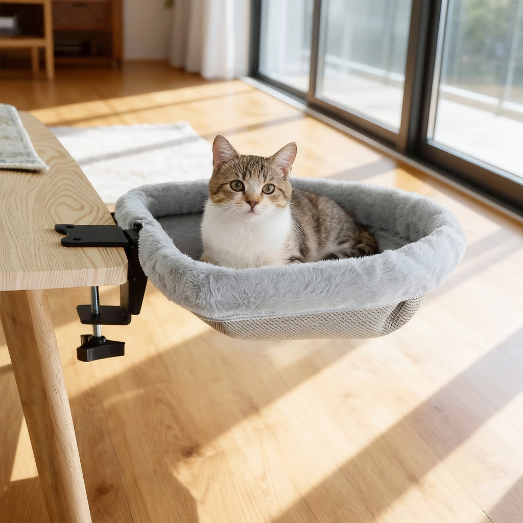 Zusammenklappbares Katzenbett & Hängematte für den Schreibtisch