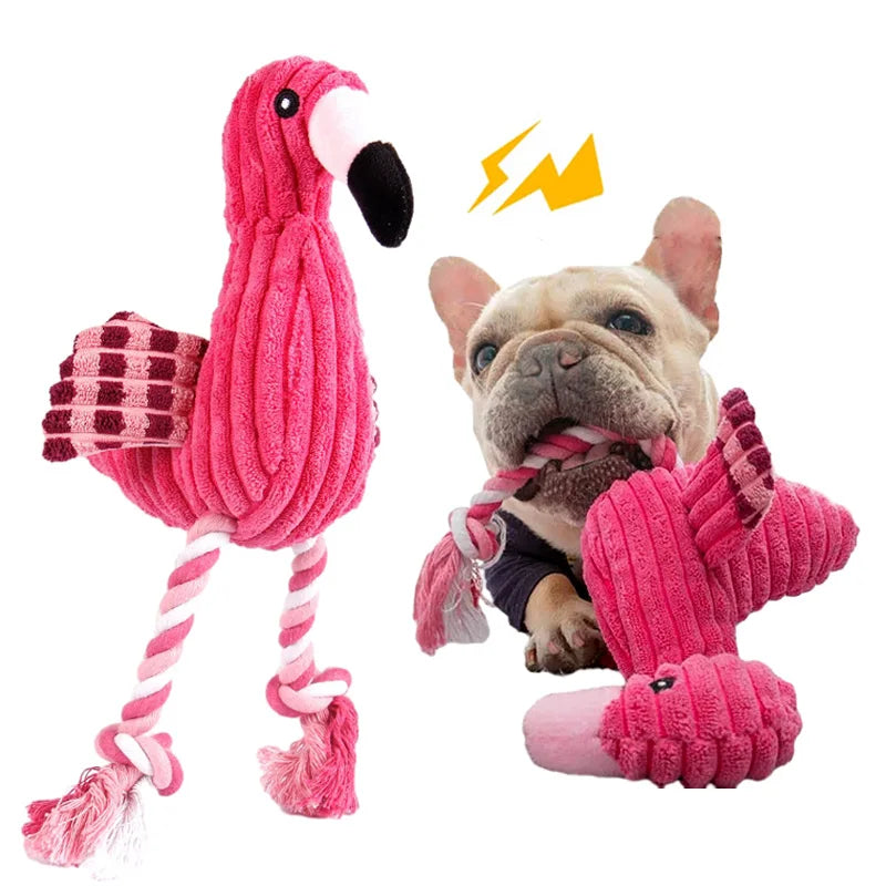 Robustes Flamingo Hundespielzeug