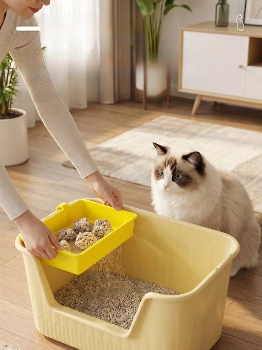 SauberPfote – Praktische Katzenstreu-Siebschale