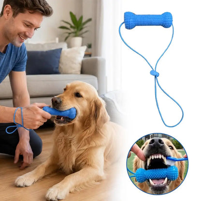 2-in-1 Zahnpflege-Kauspielzeug für Hunde – Zahnbürstenhilfe