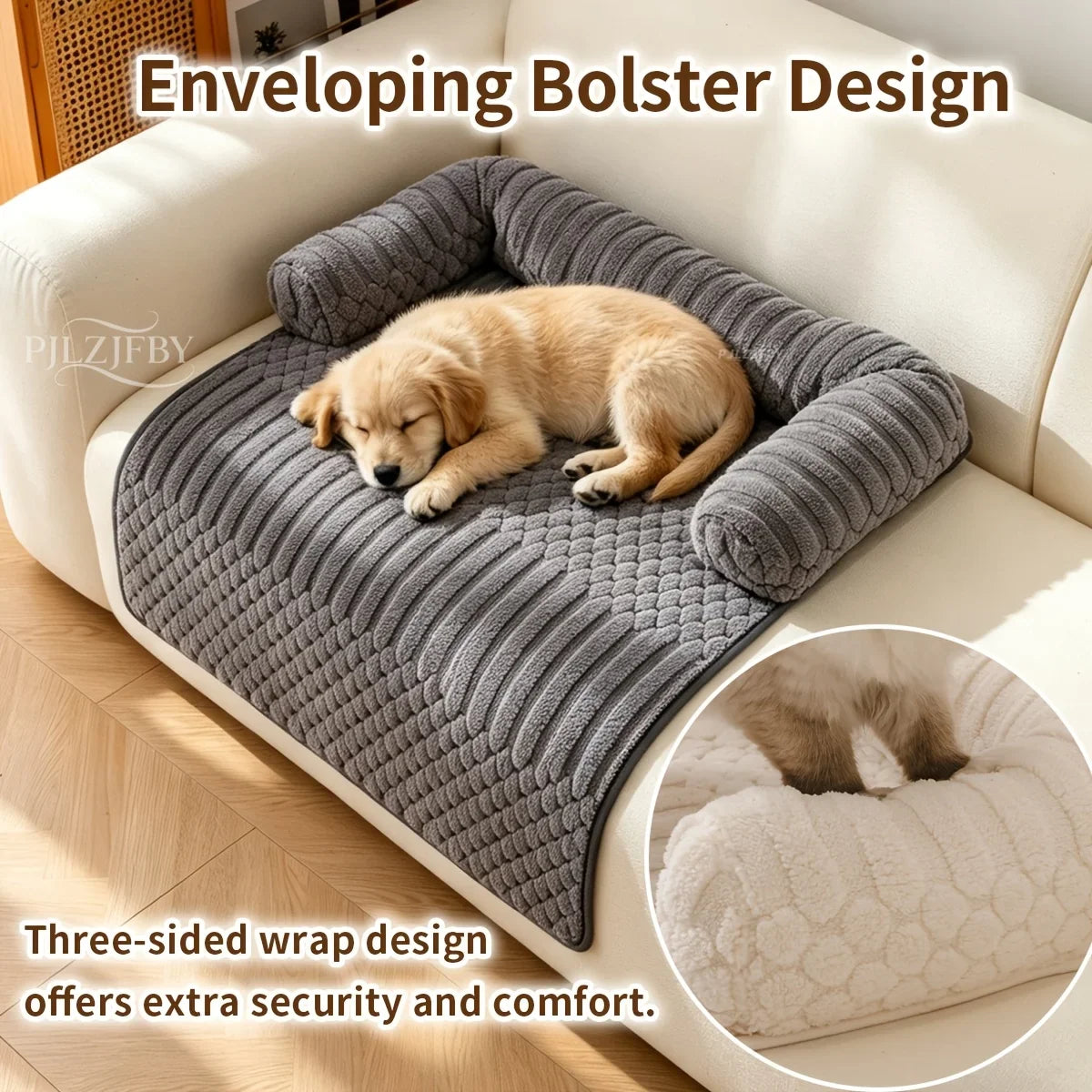 SofaSchutz Plüsch-Sofabett für Haustiere